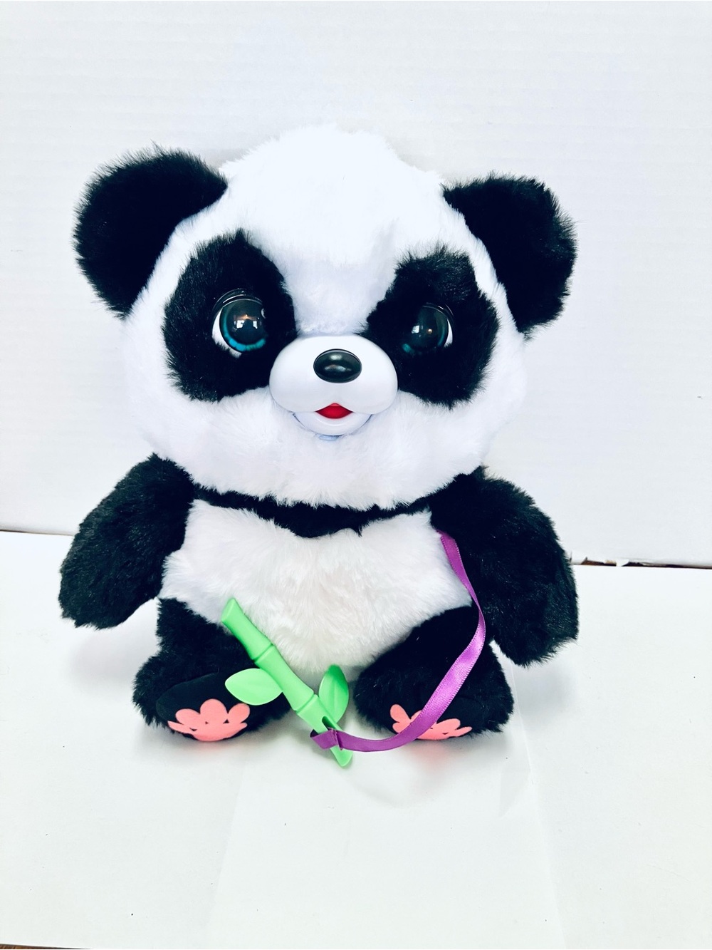 Moose Little Live Pets Baby Panda Chu Chu Interactive Plush Works 9in